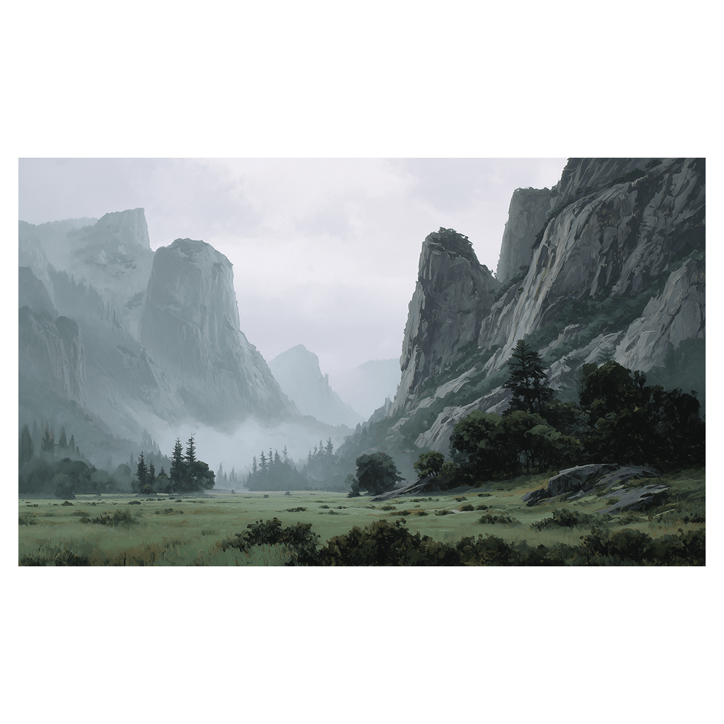 Yosemite Valley - Tapestry - Painted Paper