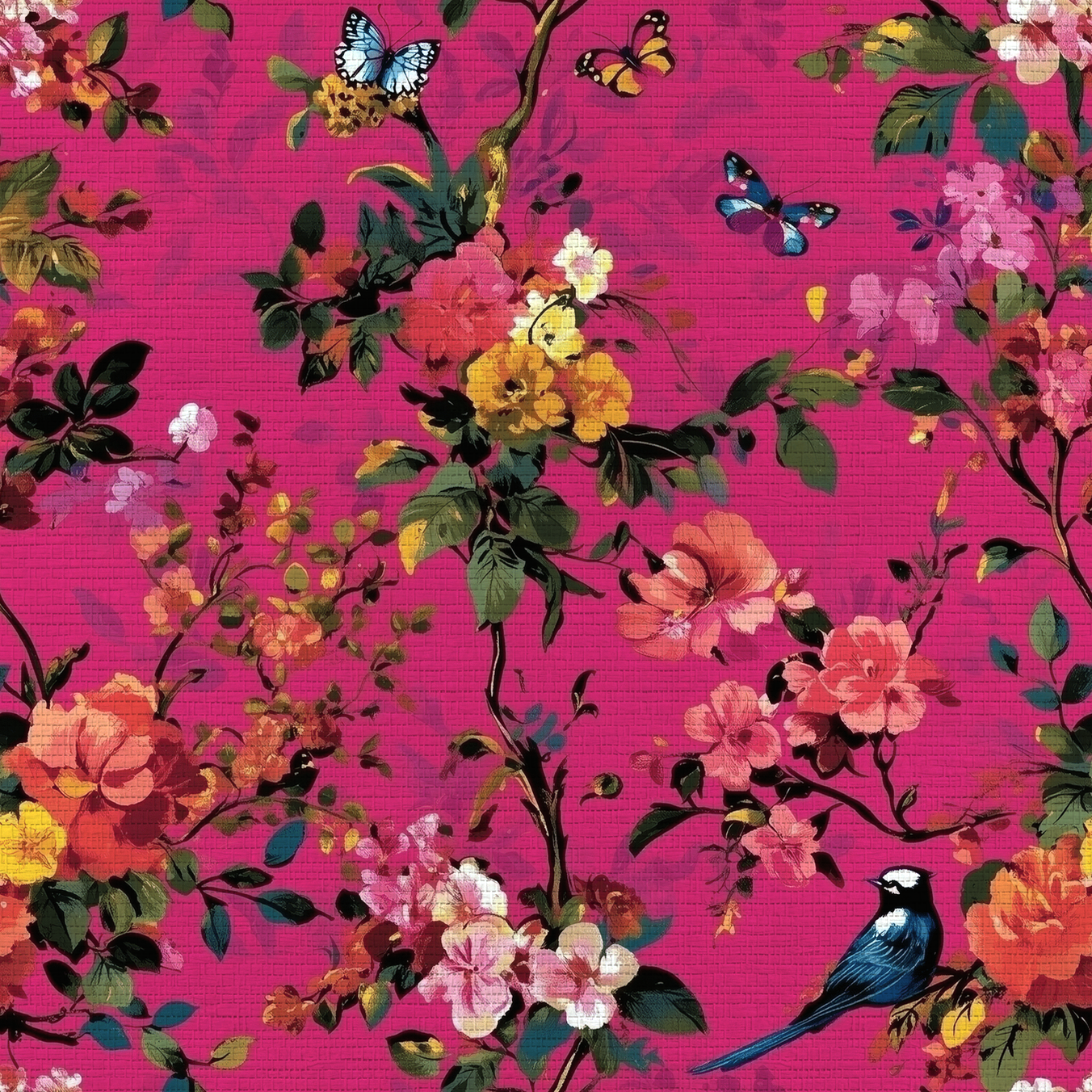 Zinnia Faux Grasscloth Wallpaper