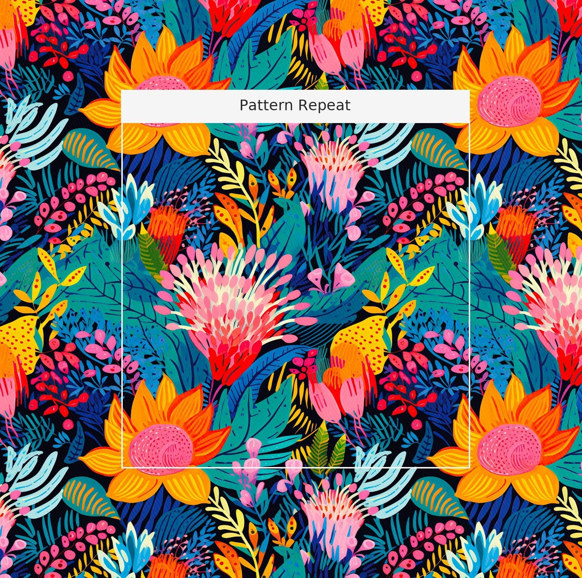 Zuri Floral - Fabric - Painted Paper