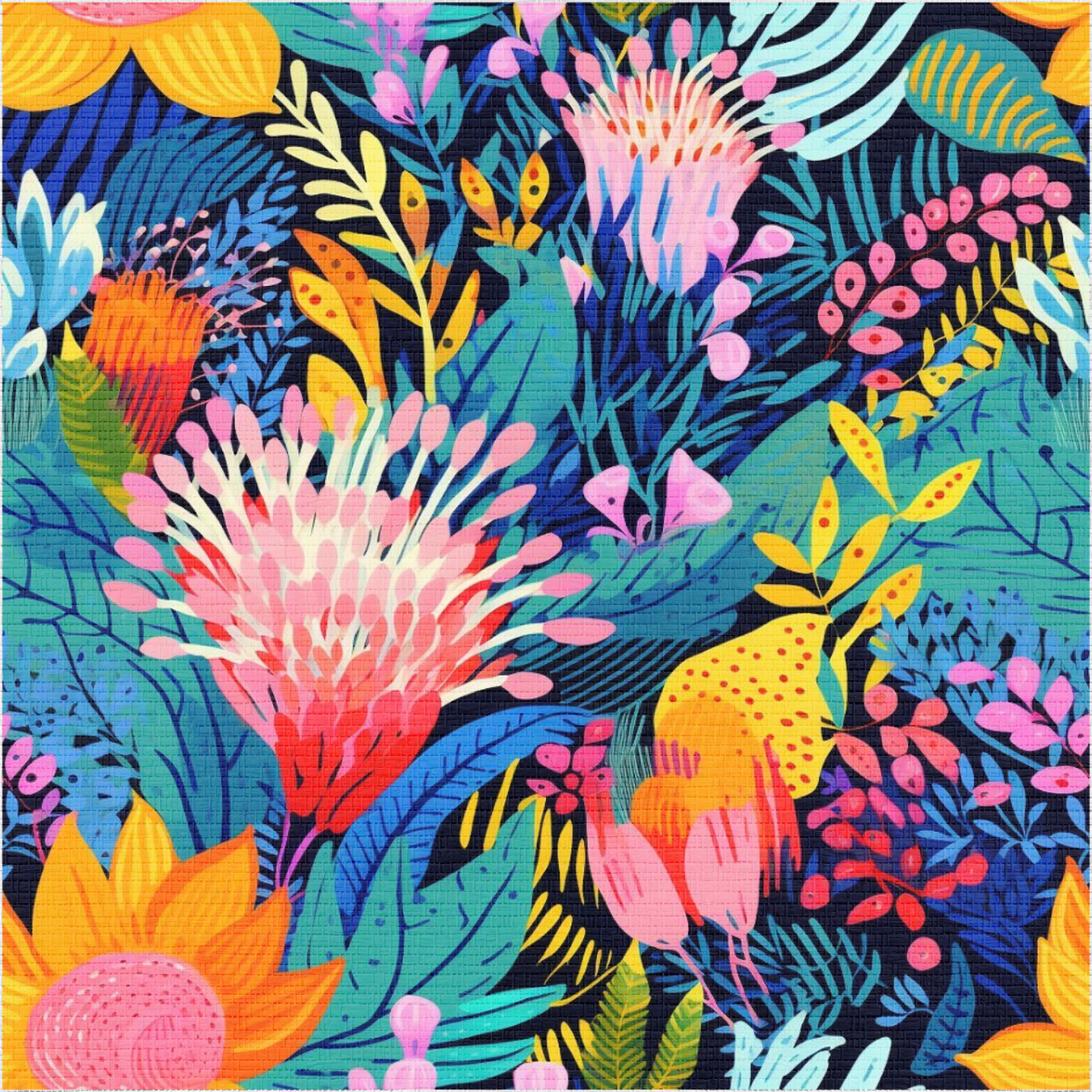 Zuri Floral Faux Grasscloth Wallpaper - Painted Paper