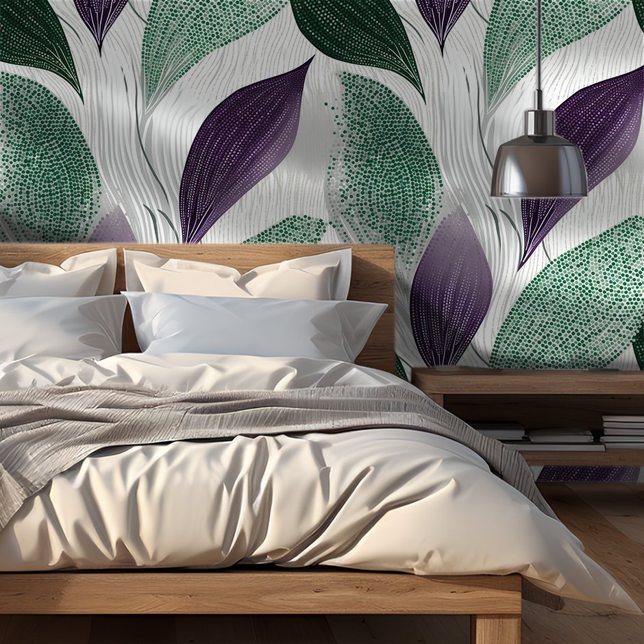 Aster Botanical Wallpaper - Painted Paper