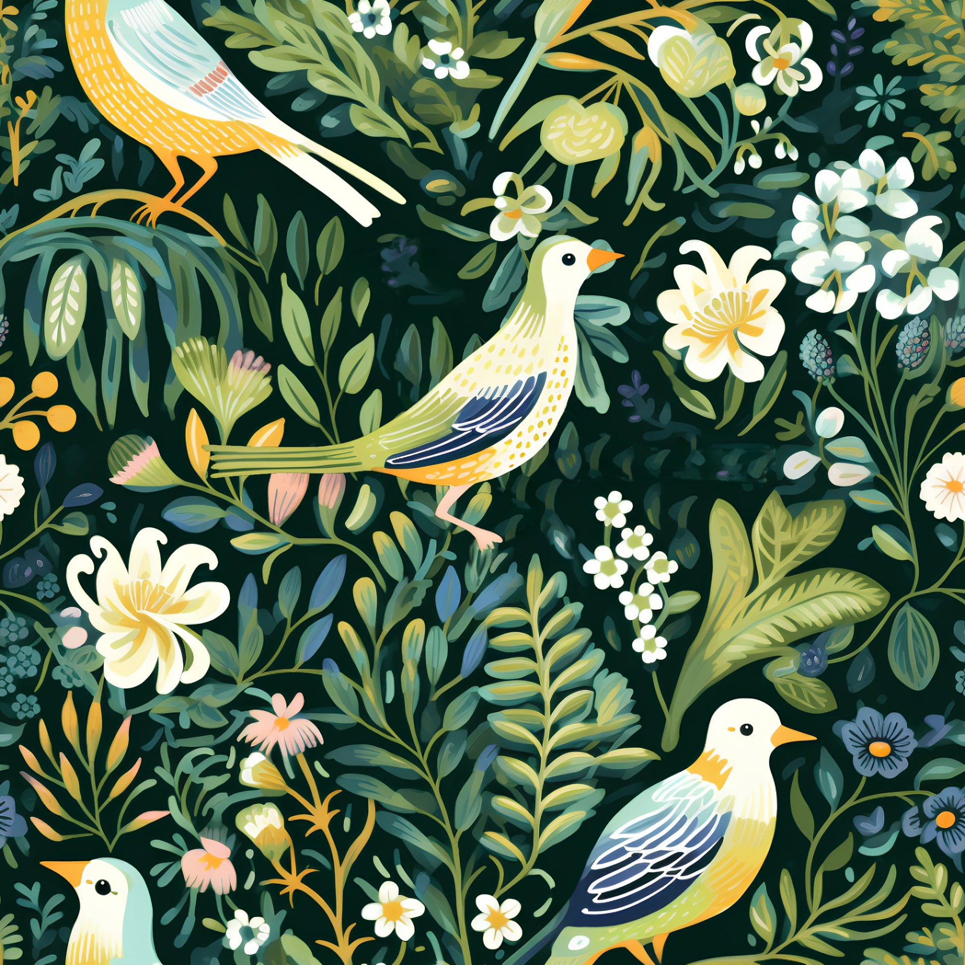 Avian Paradise Wallpaper - Painted Paper