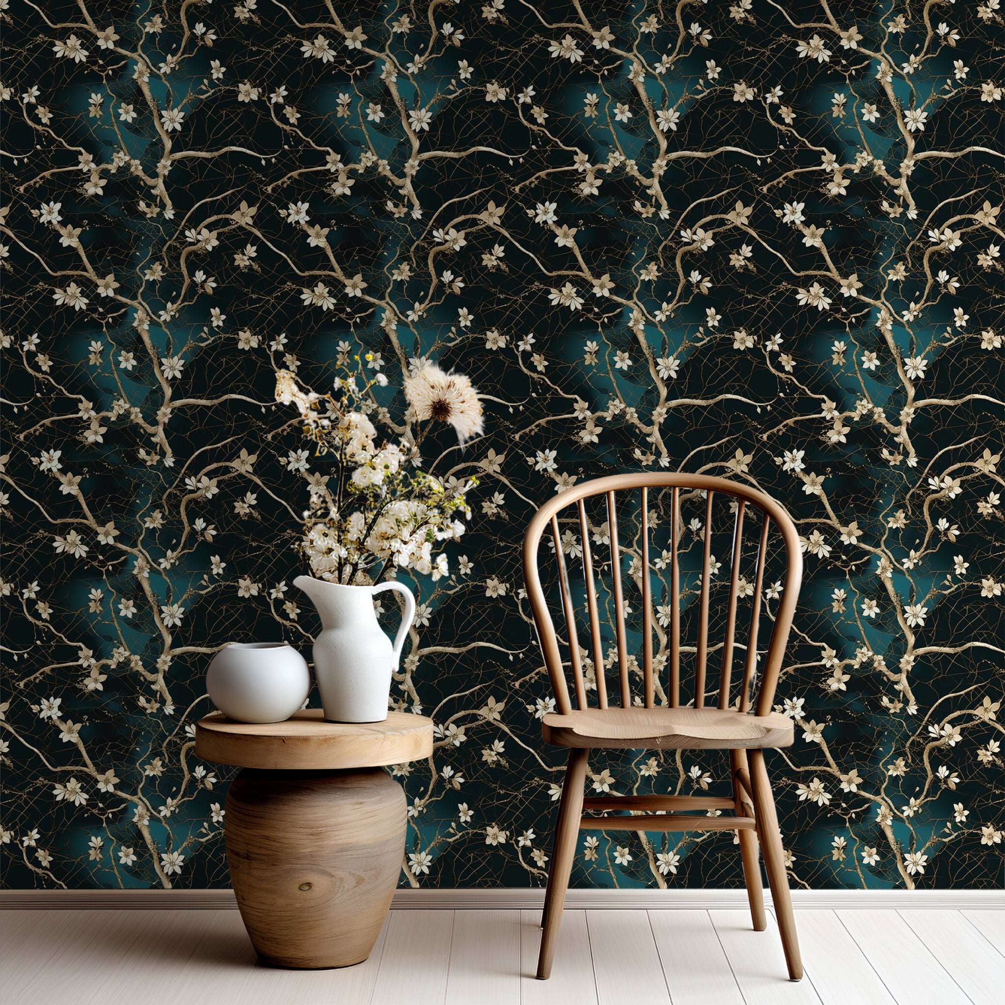 Baroque Lace Wallpaper - Painted Paper