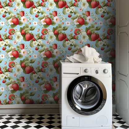 Berry Meadow Wallpaper - Painted Paper