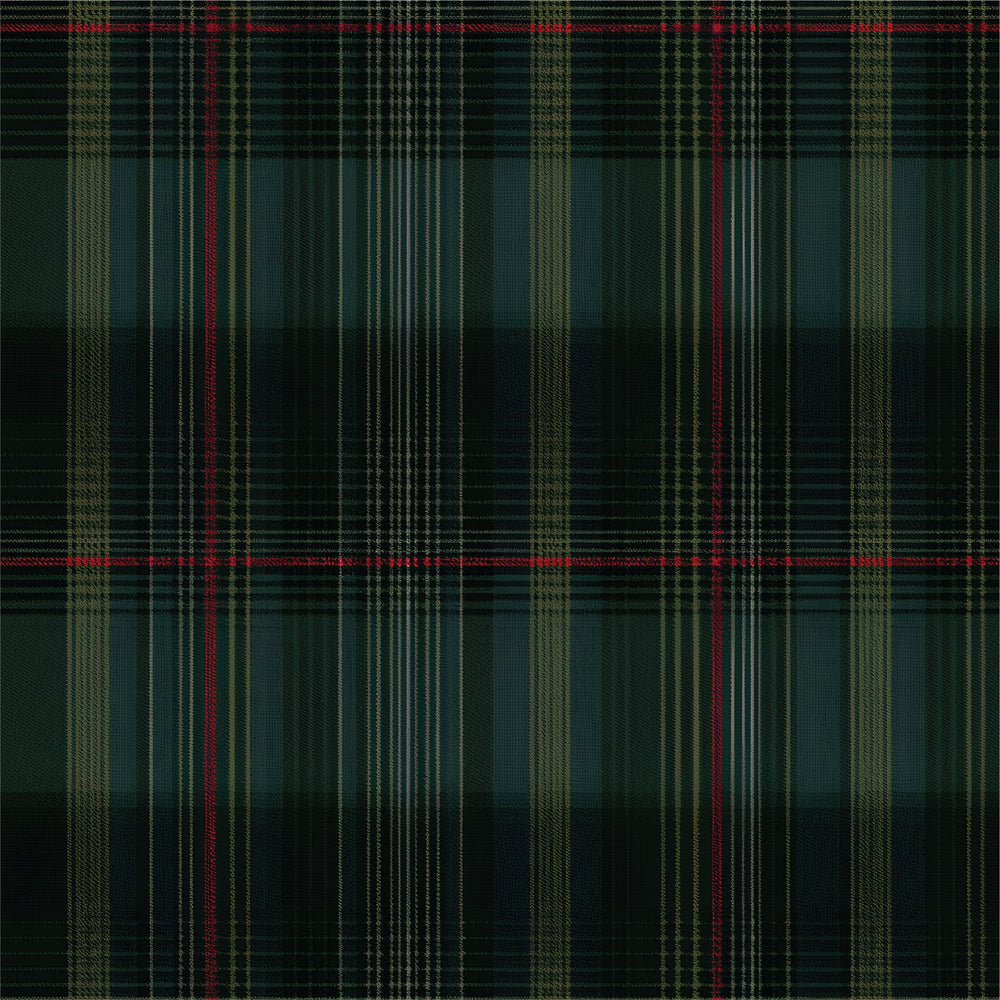 Classic Green Tartan Wallpaper - Painted Paper