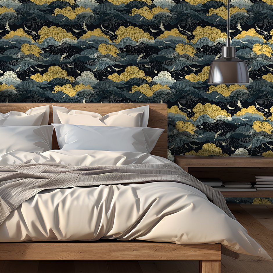 Golden Twilight Wallpaper - Painted Paper