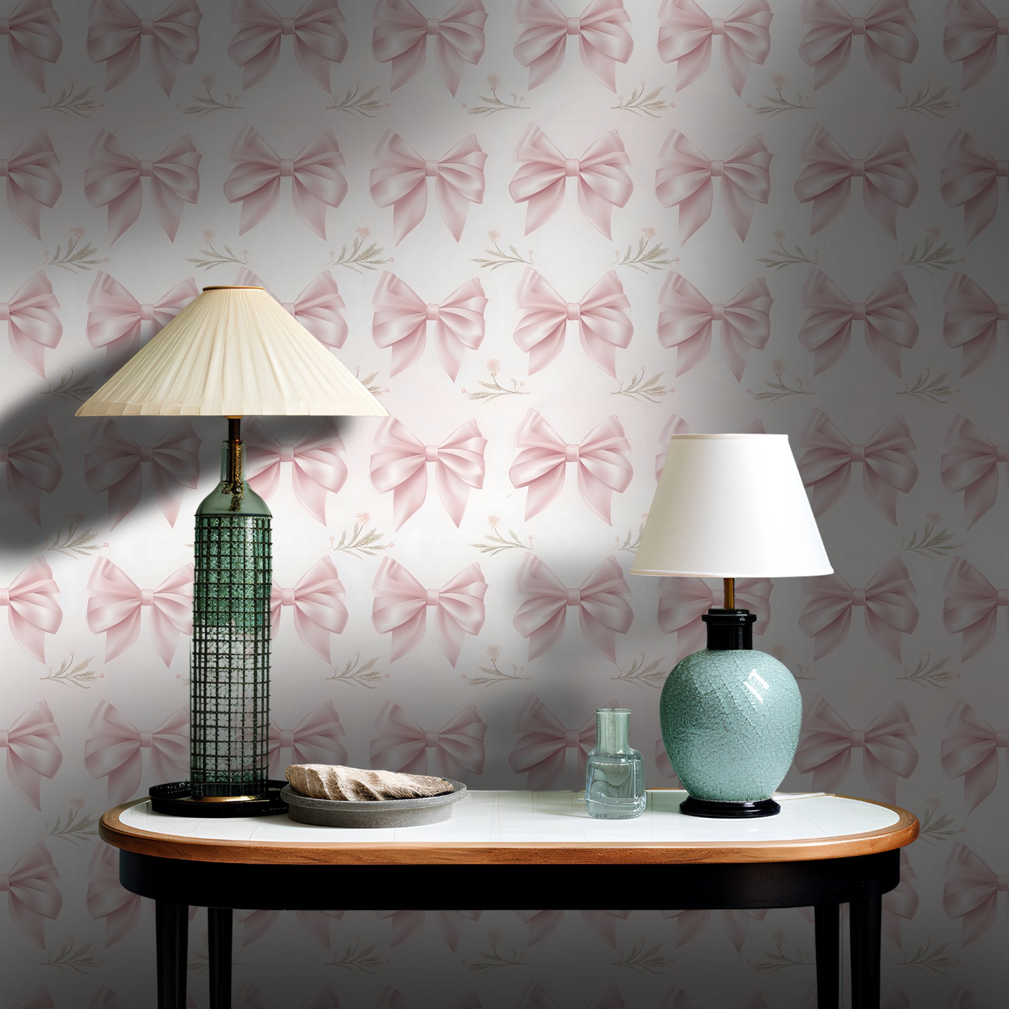 Gracie Dainty Bow Wallpaper - Painted Paper