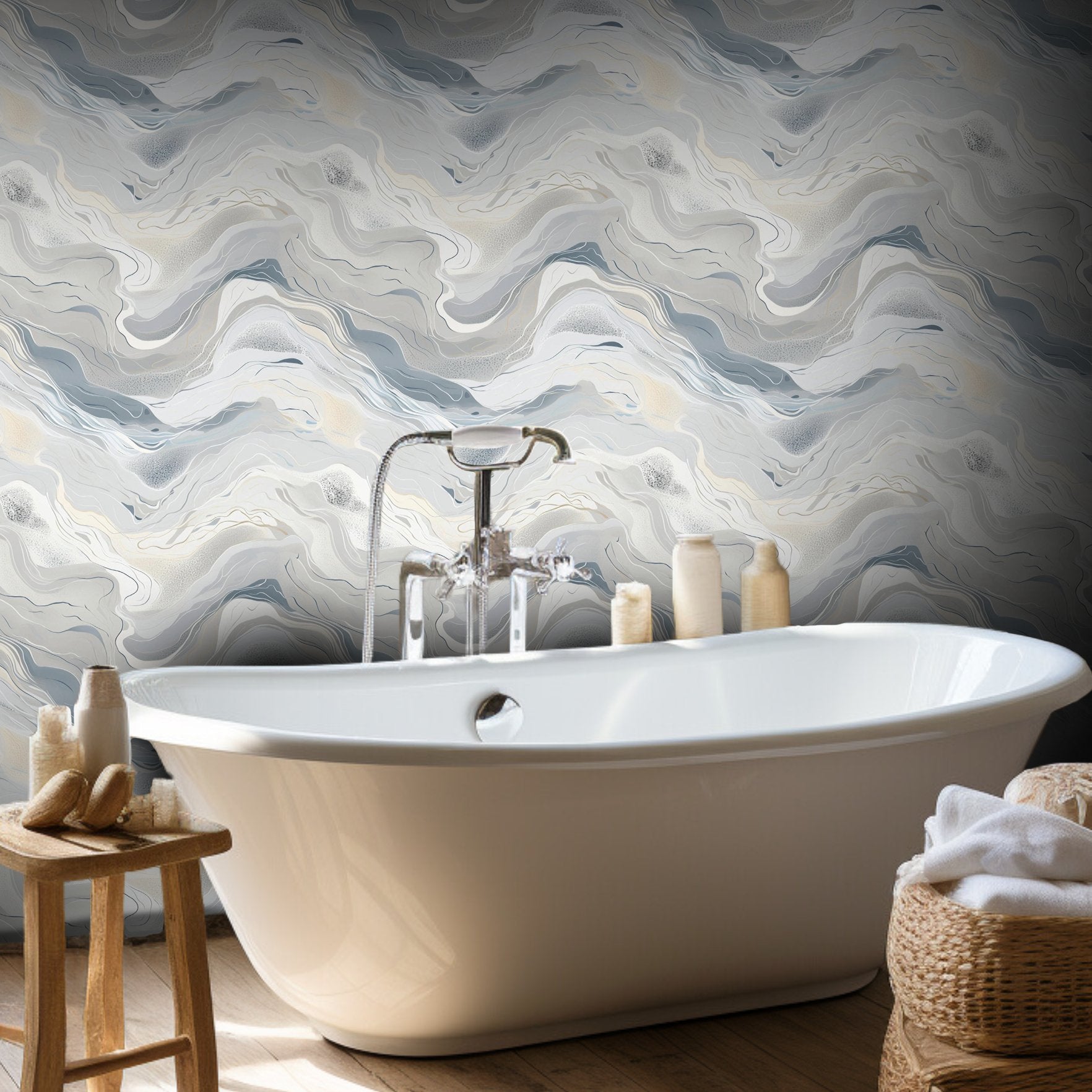 Hartwell Abstract Wallpaper - Painted Paper