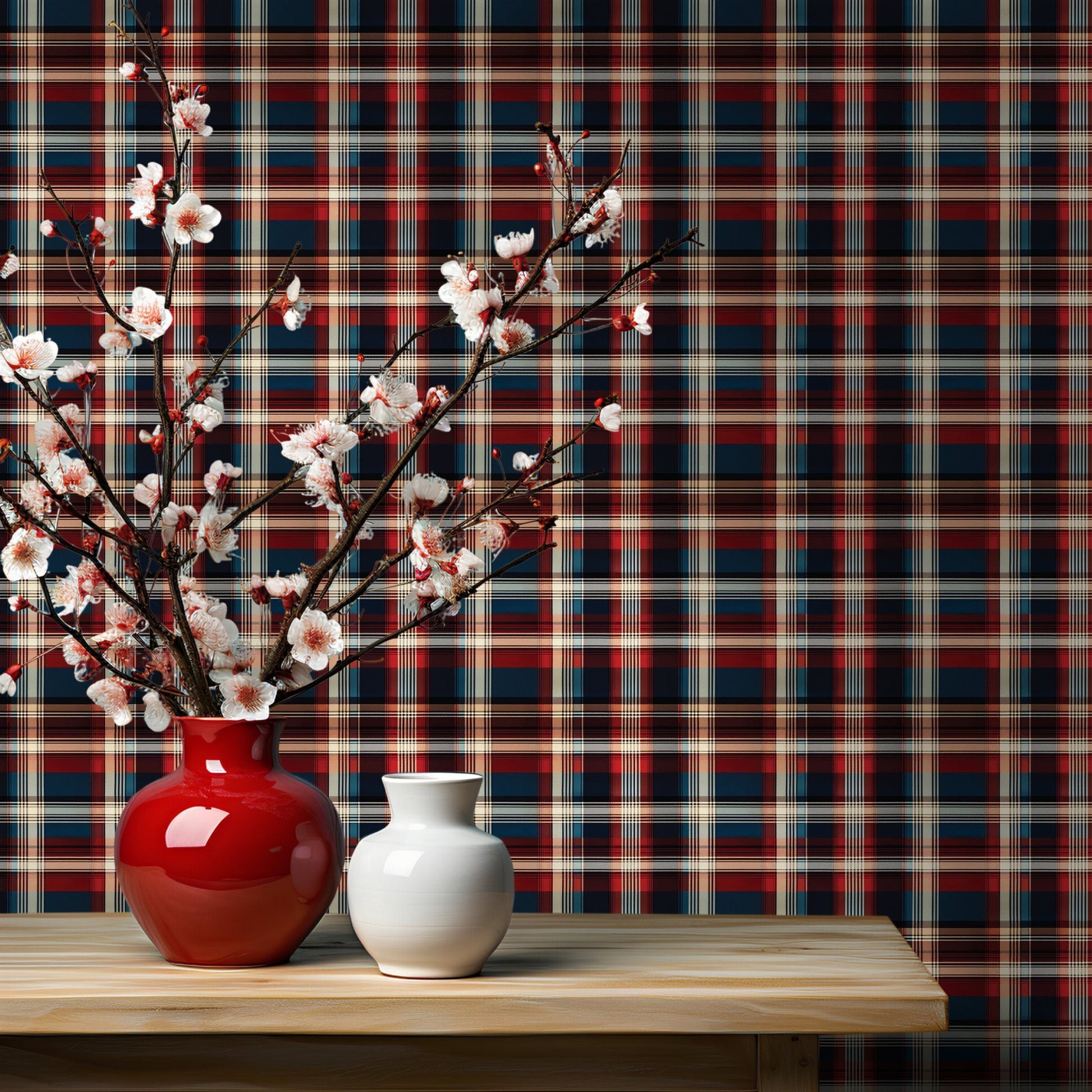 Highland Plaid Wallpaper - Painted Paper