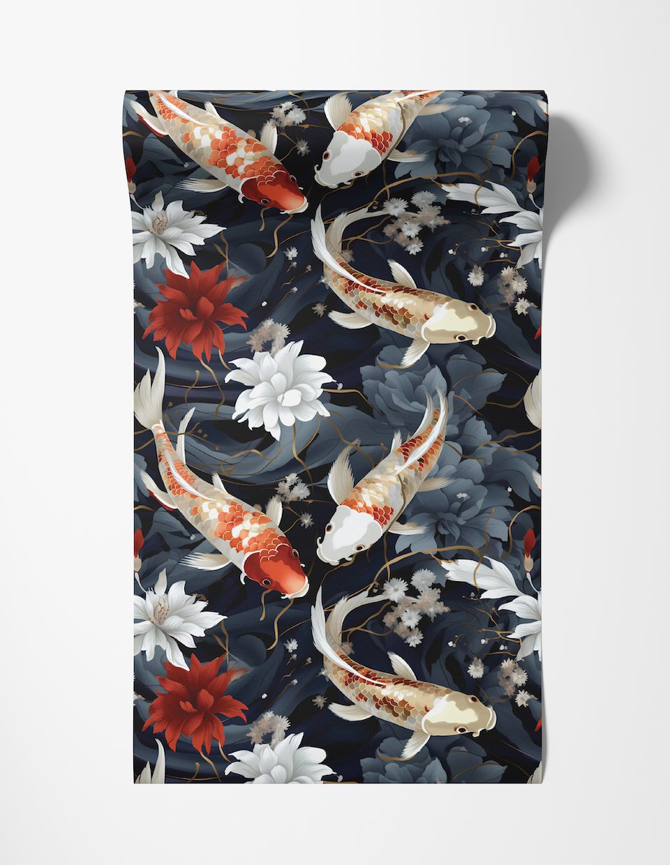 Koi Serenity Wallpaper - Painted Paper