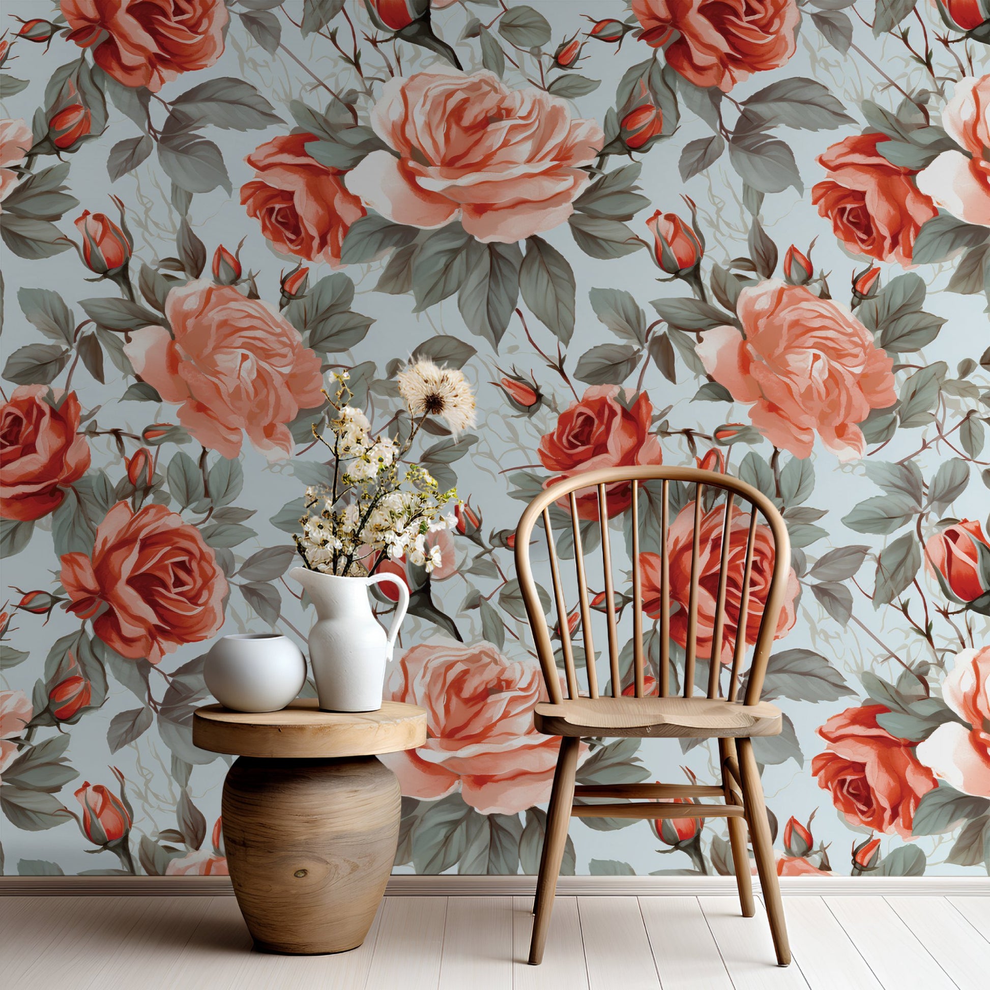 Laken Floral Wallpaper - Painted Paper