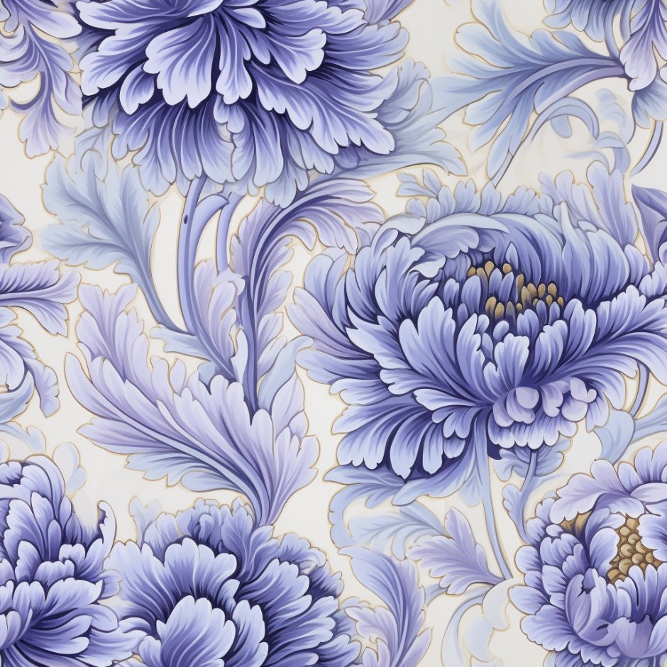 Lilia Neo Classical Blossoms Wallpaper - Painted Paper