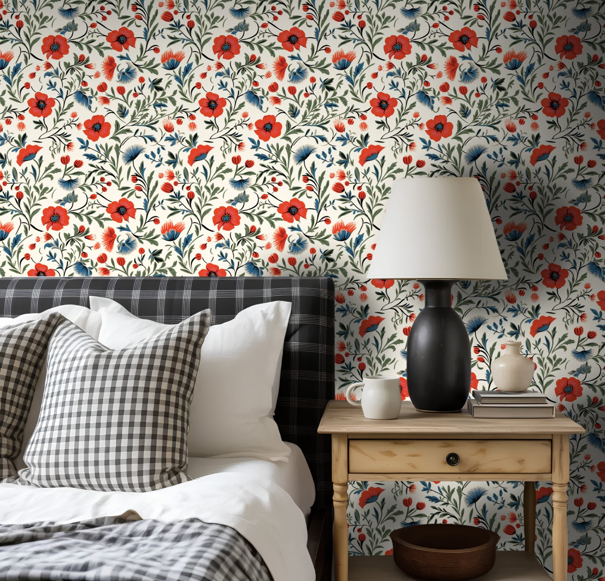 Shiloh Floral Wallpaper - Painted Paper