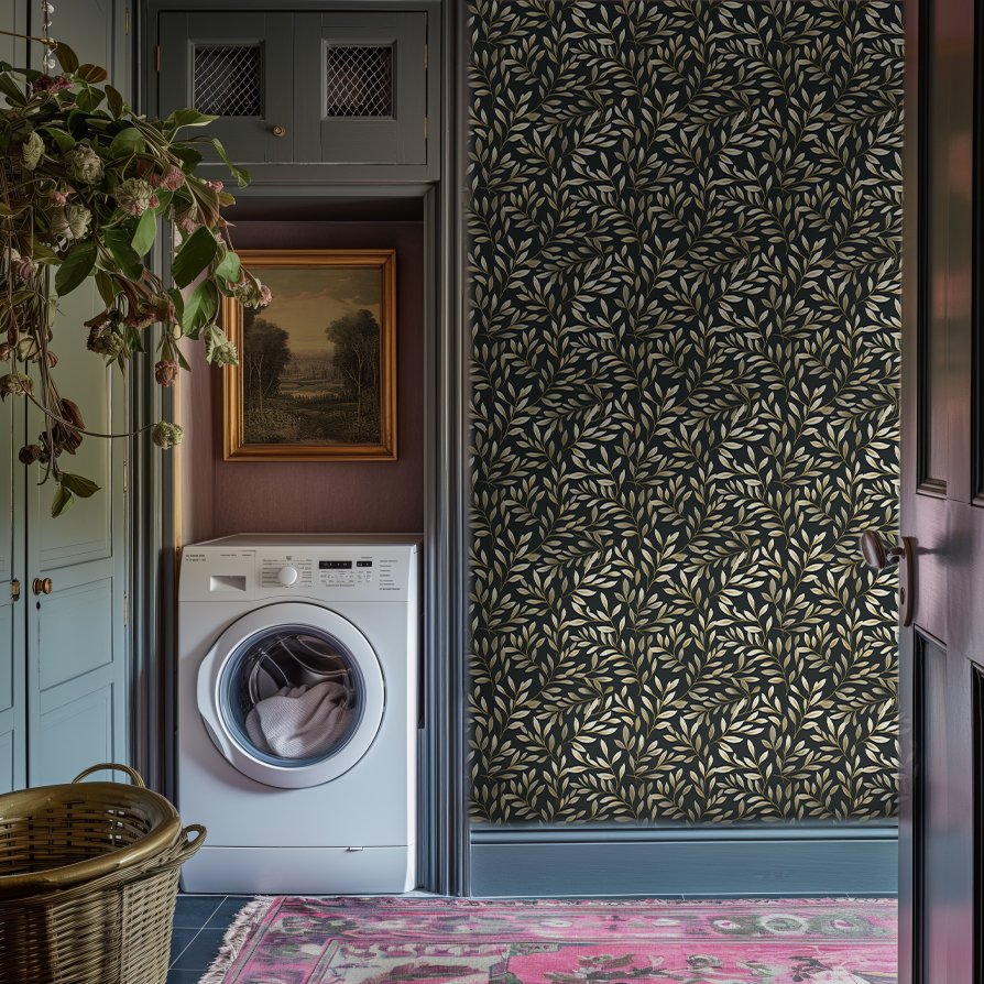 Vintage Olive Wallpaper - Painted Paper