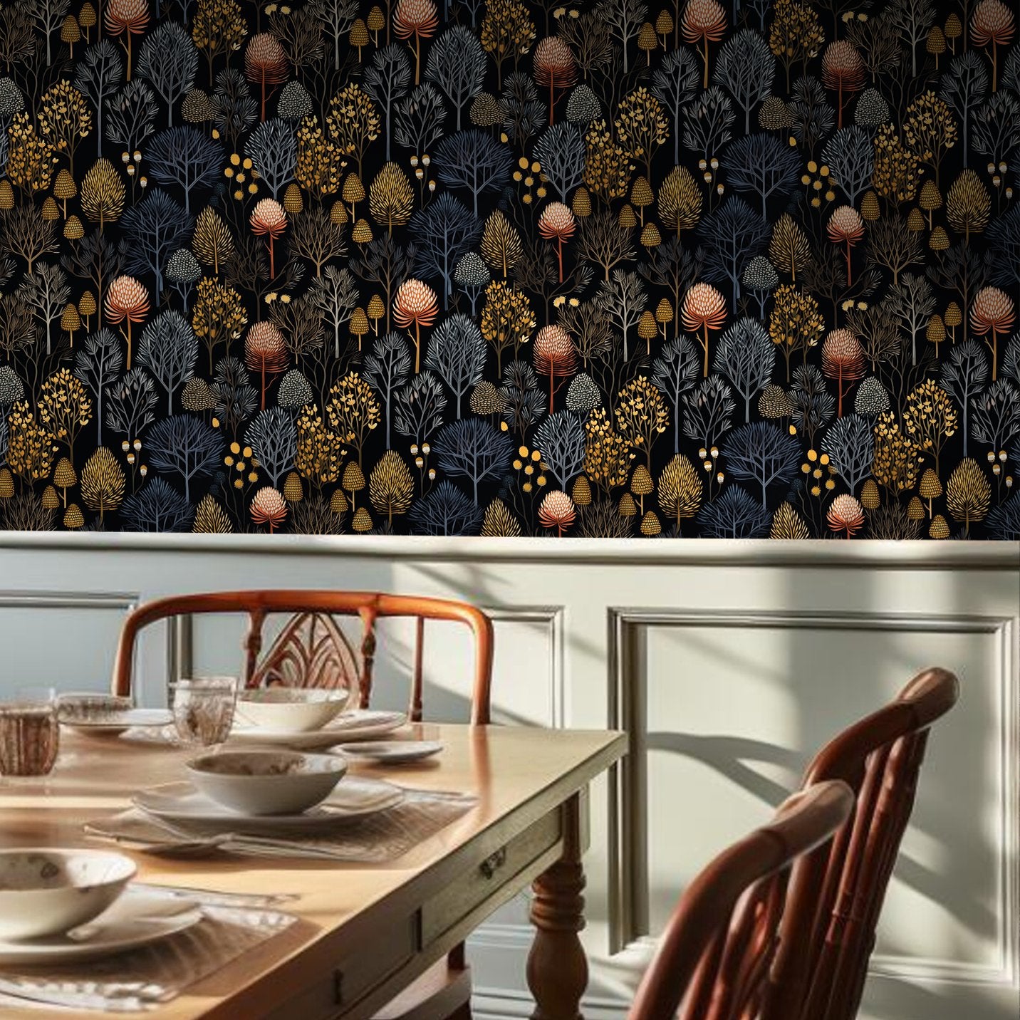 Wren Wallpaper - Painted Paper